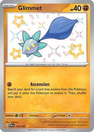 SV Paldean Fates 179/091 Glimmet - Holofoil - Shiny Rare