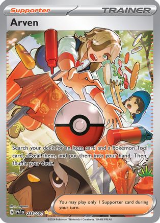 SV Paldean Fates 235/091 Arven - Holofoil - Special Illustration Rare