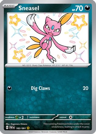 SV Paldean Fates 182/091 Sneasel - Holofoil - Shiny Rare