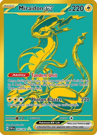 SV Paldean Fates 243/091 Miraidon ex - Holofoil - Hyper Rare