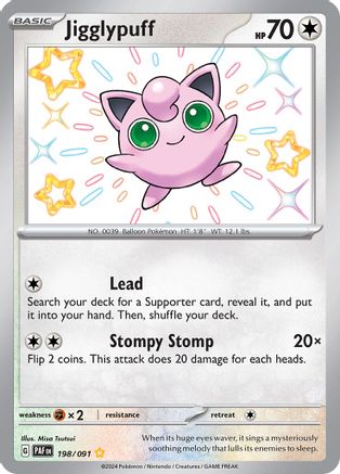 SV Paldean Fates 198/091 Jigglypuff - Holofoil - Shiny Rare