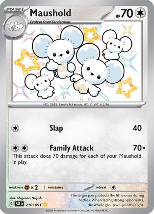 SV Paldean Fates 210/091 Maushold - Holofoil - Shiny Rare