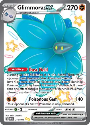 SV Paldean Fates 218/091 Glimmora ex - Holofoil - Shiny Ultra Rare