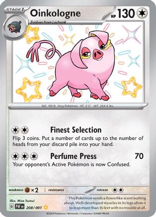 SV Paldean Fates 208/091 Oinkologne - Holofoil - Shiny Rare