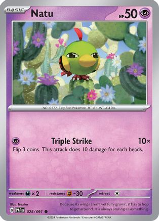 SV Paldean Fates 025/091 Natu - Common