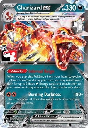 Prize Pack Series Cards 125 Charizard ex - Holofoil - Double Rare