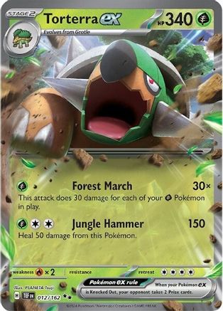 SV05 Temporal Forces 012/162 Torterra ex - Holofoil - Double Rare