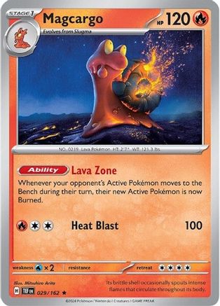 SV05 Temporal Forces 029/162 Magcargo - Holofoil - Rare