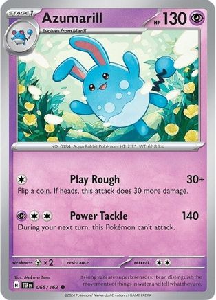 SV05 Temporal Forces 065/162 Azumarill - Reverse Holofoil - Common