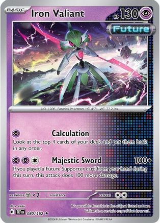 SV05 Temporal Forces 080/162 Iron Valiant - Reverse Holofoil - Rare
