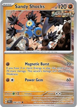 SV05 Temporal Forces 098/162 Sandy Shocks - Reverse Holofoil - Uncommon