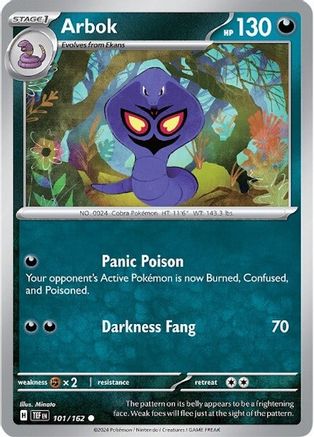 SV05 Temporal Forces 101/162 Arbok - Reverse Holofoil - Common