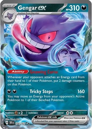 SV05 Temporal Forces 104/162 Gengar ex - Holofoil - Double Rare