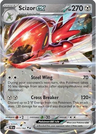 SV05 Temporal Forces 111/162 Scizor ex - Holofoil - Double Rare