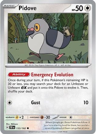 SV05 Temporal Forces 133/162 Pidove - Reverse Holofoil - Common