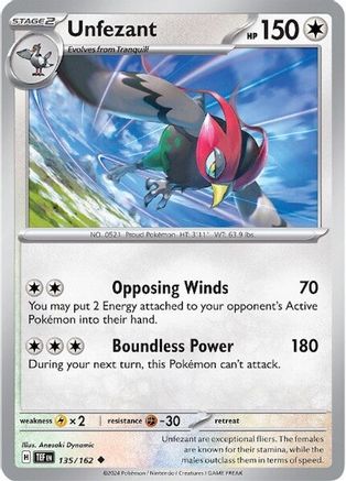 SV05 Temporal Forces 135/162 Unfezant - Reverse Holofoil - Uncommon