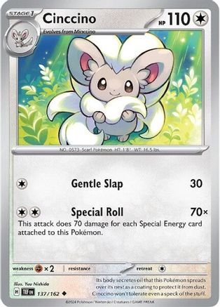 SV05 Temporal Forces 137/162 Cinccino - Reverse Holofoil - Uncommon