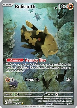 SV05 Temporal Forces 173/162 Relicanth - Holofoil - Illustration Rare