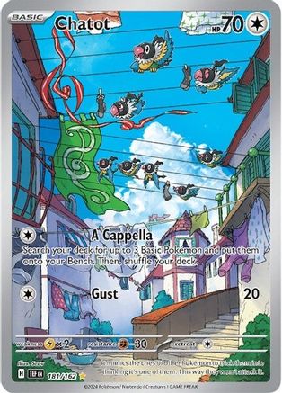 SV05 Temporal Forces 181/162 Chatot - Holofoil - Illustration Rare