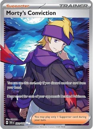 SV05 Temporal Forces 201/162 Morty's Conviction - Holofoil - Ultra Rare