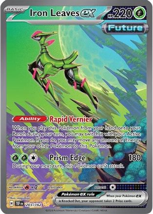 SV05 Temporal Forces 203/162 Iron Leaves ex - Holofoil - Special Illustration Rare