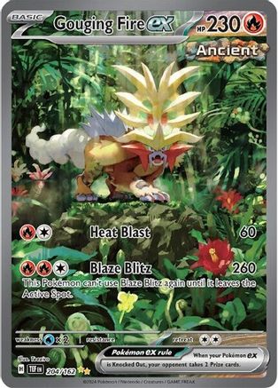 SV05 Temporal Forces 204/162 Gouging Fire ex - Holofoil - Special Illustration Rare