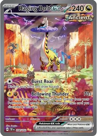 SV05 Temporal Forces 208/162 Raging Bolt ex - Holofoil - Special Illustration Rare
