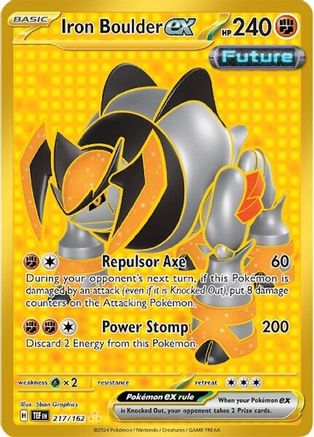 SV05 Temporal Forces 217/162 Iron Boulder ex - Holofoil - Hyper Rare