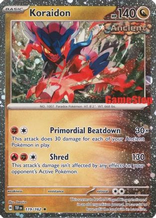 Miscellaneous Cards & Products 119/162 Koraidon (Gamestop Promo) - Reverse Holofoil - Promo