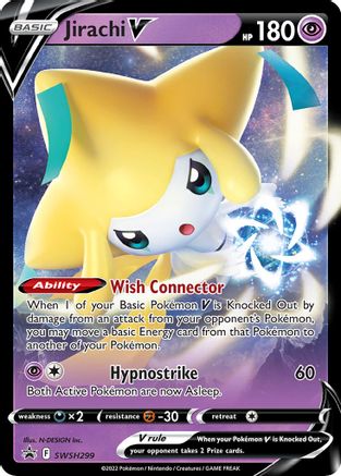 SWSH Sword & Shield Promo Cards SWSH299 Jirachi V - 299 - Holofoil - Promo