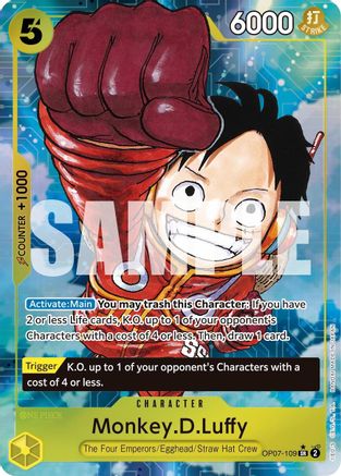 500 Years in the Future OP07-109 Monkey.D.Luffy (109) (Parallel) (OP07-109) - Foil - Super Rare