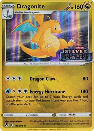SWSH Sword & Shield Promo Cards 131 Dragonite (Silver Tempest Stamped) - Holofoil - Holo Rare