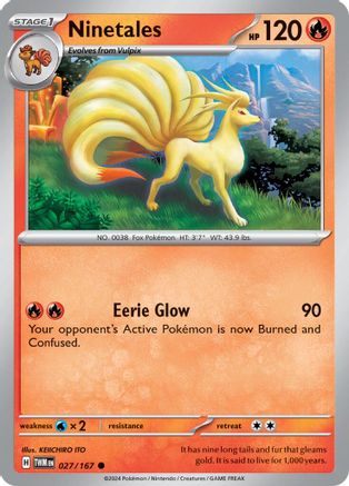 SV06 Twilight Masquerade 027/167 Ninetales - Reverse Holofoil - Common
