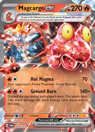 SV06 Twilight Masquerade 029/167 Magcargo ex - Holofoil - Double Rare