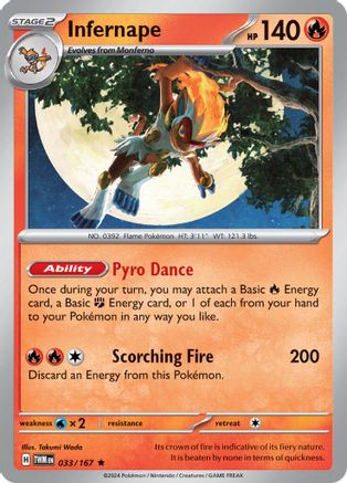 SV06 Twilight Masquerade 033/167 Infernape - Holofoil - Rare