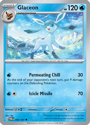 SV06 Twilight Masquerade 054/167 Glaceon - Reverse Holofoil - Uncommon