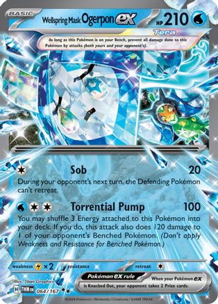 SV06 Twilight Masquerade 064/167 Wellspring Mask Ogerpon ex - Holofoil - Double Rare