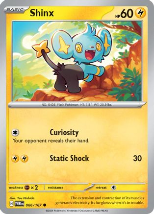 SV06 Twilight Masquerade 066/167 Shinx - Reverse Holofoil - Common
