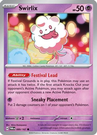 SV06 Twilight Masquerade 089/167 Swirlix - Reverse Holofoil - Common