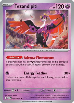SV06 Twilight Masquerade 096/167 Fezandipiti - Reverse Holofoil - Rare