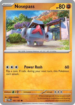 SV06 Twilight Masquerade 101/167 Nosepass - Reverse Holofoil - Common