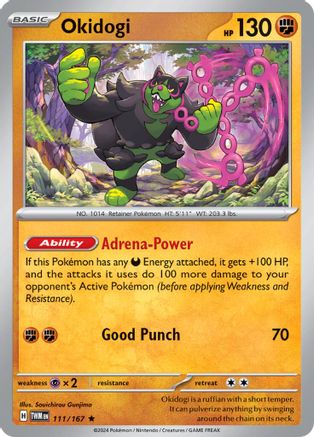 SV06 Twilight Masquerade 111/167 Okidogi - Reverse Holofoil - Rare