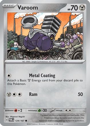 SV06 Twilight Masquerade 124/167 Varoom - Reverse Holofoil - Common