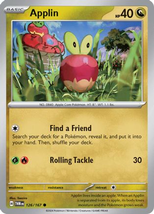 SV06 Twilight Masquerade 126/167 Applin - Reverse Holofoil - Common