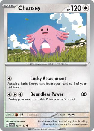 SV06 Twilight Masquerade 133/167 Chansey - Reverse Holofoil - Common