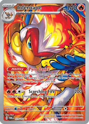 SV06 Twilight Masquerade 173/167 Infernape - Holofoil - Illustration Rare