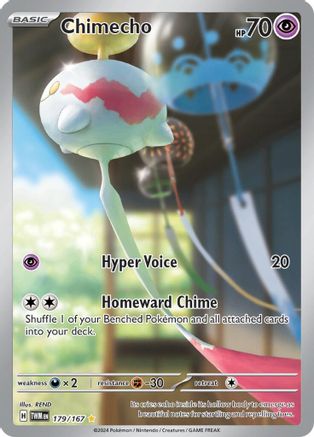 SV06 Twilight Masquerade 179/167 Chimecho - Holofoil - Illustration Rare