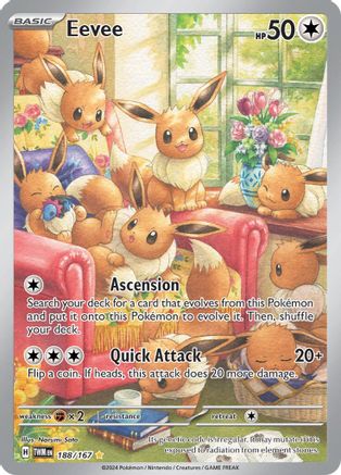 SV06 Twilight Masquerade 188/167 Eevee - Holofoil - Illustration Rare