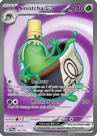 SV06 Twilight Masquerade 189/167 Sinistcha ex - Holofoil - Ultra Rare