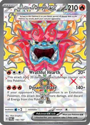 SV06 Twilight Masquerade 192/167 Hearthflame Mask Ogerpon ex - Holofoil - Ultra Rare